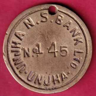 BANK TOKEN :- UNJHA.N.S. BANK LTD. UNJHA NO.45 - F3951