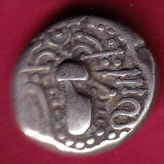 ANCIENT INDIA GADHAYA DYNASTY KING PORTRAIT COIN –F3977