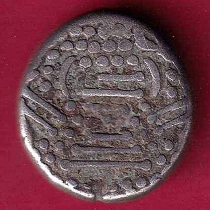 ANCIENT INDIA GADHAYA DYNASTY KING PORTRAIT COIN –F3977 - Image 2
