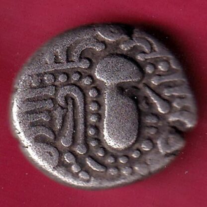 ANCIENT INDIA GADHAYA DYNASTY KING PORTRAIT COIN – F4026