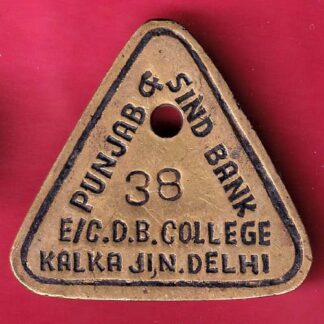 BANK TOKEN: PUNJAB & SINDH BANK E/C D.B. COLLEGE KALKA JIN DELHI – F4031