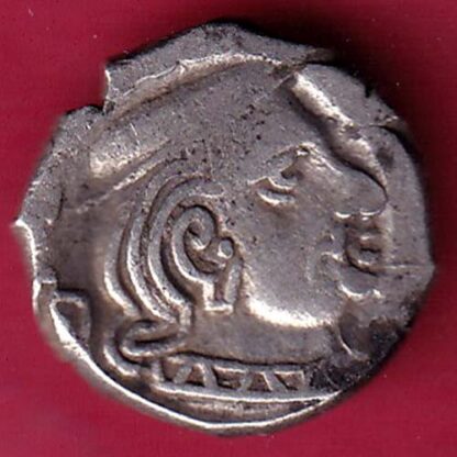 ANCIENT INDIA KSHATRAP DYNASTY KING PORTRAIT SILVER COIN– F4061