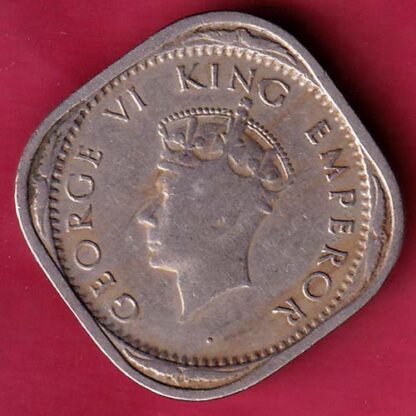 british india 1939 george vi two annas coin–F4064 - Image 2