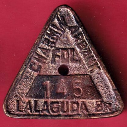 BANK TOKEN : Weight – 20.83 gm CHARMINAR BANK LALAGUDA BR. 145 TOKEN–F4079