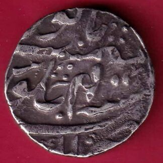 mughals shahlam bahadur lucknow mint one rupee silver coin  –FC669
