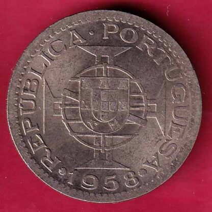 PORTUGUESE INDIA GOA 3 Escudos 1958 COIN - FC783 - Image 2