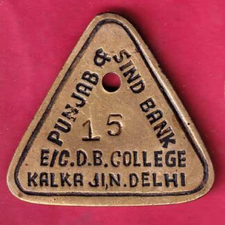 BANK TOKEN: PUNJAB & SINDH BANK E/C D.B. COLLEGE KALKA JIN DELHI  - FC795