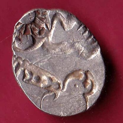 ANCIENT INDIA MAURYAN PERIOD ANIMAL STANDING MAGADH DYNASTY SILVER PUNCHMARK– FC889