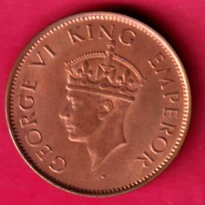 BRITISH INDIA 1942 GEORGE VI ONE QUARTER ANNA  –FC607 - Image 2