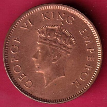 BRITISH INDIA 1939 ONE QURTER ANNA COPPER COIN  –F4144 - Image 2