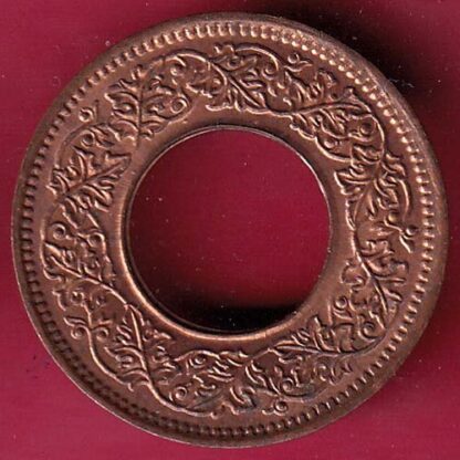 British india king george vi 1945 one pice beautiful copper Coin- F4172 - Image 2