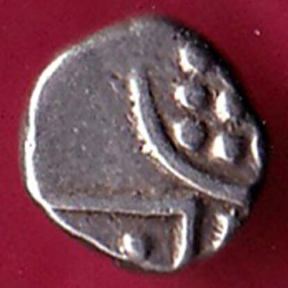 TRAVANCORE STATE RAJARAM VERMA IV SILVER CHUKRAM COIN– F4189 - Image 2
