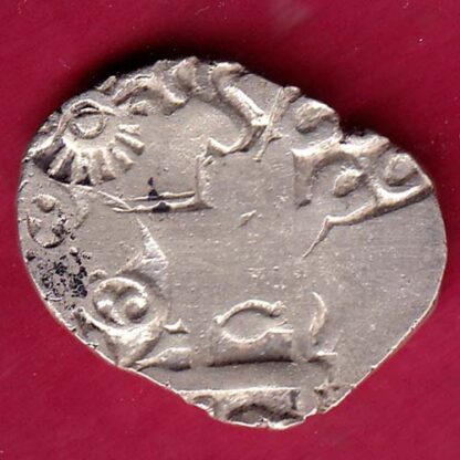 ANCIENT INDIA MAURYAN PERIOD ANIMAL STANDING MAGADH DYNASTY SILVER PUNCHMARK- F4196