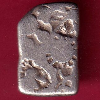 ANCIENT INDIA MAURYAN PERIOD ANIMAL STANDING MAGADH DYNASTY SILVER PUNCHMARK – F4279