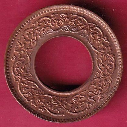 British india king george vi 1943 one pice beautiful copper coin – F4282 - Image 2