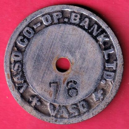 BANK TOKEN – VASO CO-OP. BANK LTD. VASO 76– F4307