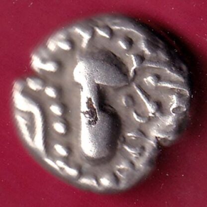 ANCIENT INDIA GADHAYA DYNASTY KING PORTRAIT COIN  – F4341