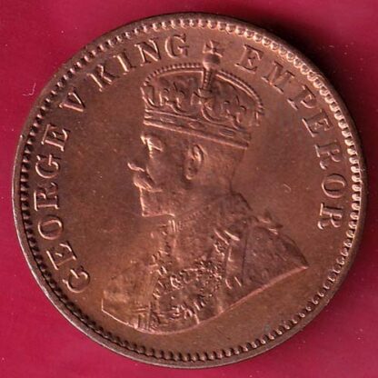 BRITISH INDIA 1936 GEORGE V ONE QUARTER ANNA – F:4356 - Image 2