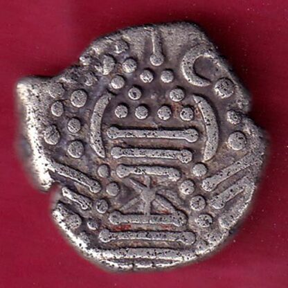 ANCIENT INDIA GADHAYA DYNASTY KING PORTRAIT COIN – F4386 - Image 2