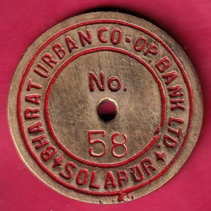 BANK TOKEN:-BHARAT URBAN CO-OP.BANK LTD SOLAPUR:58– F4400