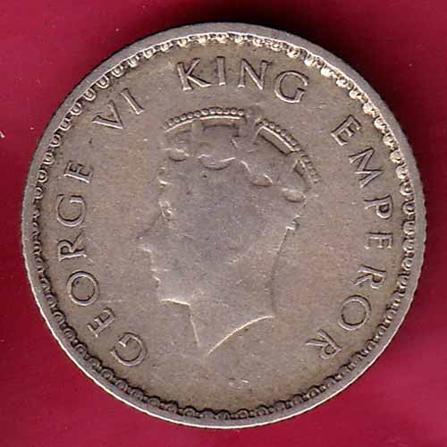 BRITISH INDIA 1940 GEORGE VI BOMBAY MINT 1/4 RUPEE SILVER COIN – FC1004 ...