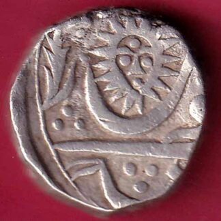 INDORE STATE  SUN FACE INO SHAH ALAM II MALHAR RAO ONE RUPEE SILVER COIN –FC1072
