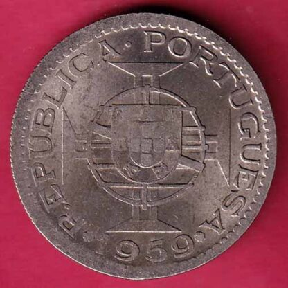 PORTUGUESE INDIA GOA 3 ESCUDO 1959 COIN –FC1143 - Image 2