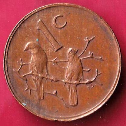 South Africa SUID-AFRIKA 1 Cent 1980 COPPER COIN – FC1234 - Image 2