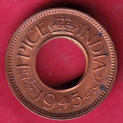 British india king bombay mint george vi 1945 one pice beautiful copper Coin – FC996