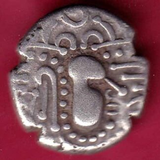 ANCIENT INDIA GADHAYA DYNASTY KING PORTRAIT COIN-– FC938