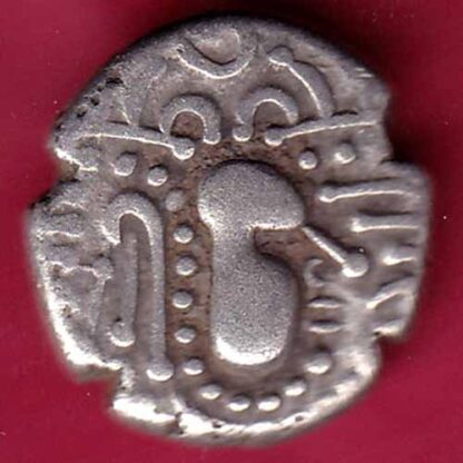 ANCIENT INDIA GADHAYA DYNASTY KING PORTRAIT COIN-– FC938
