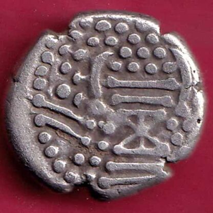 ANCIENT INDIA GADHAYA DYNASTY KING PORTRAIT COIN-– FC938 - Image 2