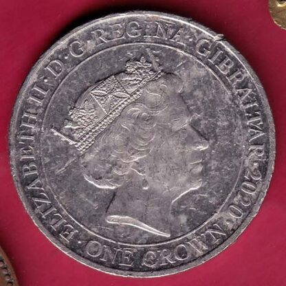 A MIRACLE OF DELIVERRANCE 1940 ELIZABETH II GIBRALTAR ONE CROWN 2020 – F4465 - Image 2