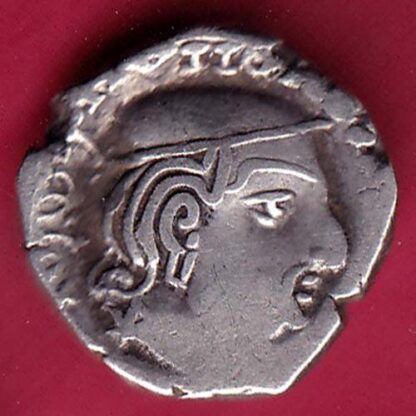 ANCIENT INDIA KSHATRAP DYNASTY KINGS PORTRAIT RARE SILVER COIN – F4474 - Image 2