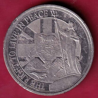 ELIZABETH II D.G. REGINA GIBRALTAR 2022 HALF CROWN THE RIGHT TO LIVE IN PEACE  – F4491