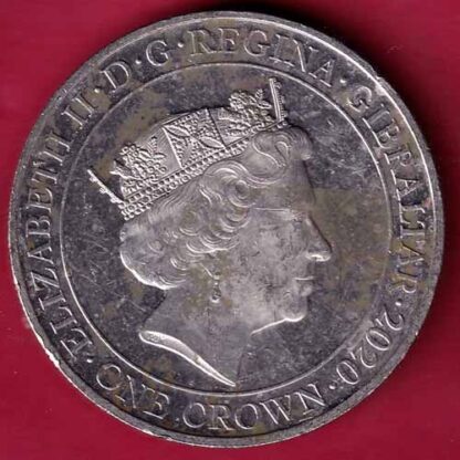 ELIZABETH II D.G. REGINA GIBRALTAR 2020 ONE CROWN A MIRACLE OF DELIVERANCE 1940  - FC1308 - Image 2