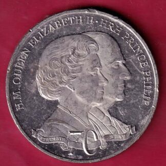 H.M QUEEN ELIZABETH II HRH PRICE PHILIP GIBRALTAR ONE CROWN  – FC1317