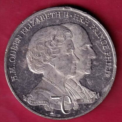H.M QUEEN ELIZABETH II HRH PRICE PHILIP GIBRALTAR ONE CROWN  – FC1317
