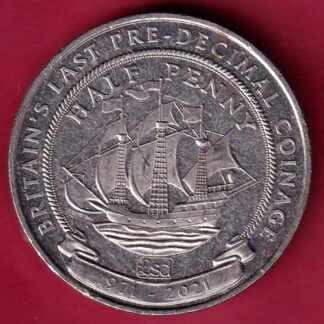1971-2021 BRITAIN LAST PRE-DECIMAL COINAGE HALF PENNY ELIZABETH II ONE CROWN GIBRALTAR – FC1325