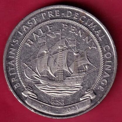 1971-2021 BRITAIN LAST PRE-DECIMAL COINAGE HALF PENNY ELIZABETH II ONE CROWN GIBRALTAR – FC1325