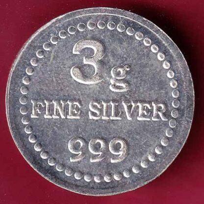 silver token: Weight – 2.92 gm: fine silver 999 3 gms– FC1397