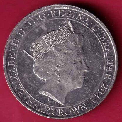 the right ti live in peace elizabeth ii d.g. regina gibraltar 2022 half crown – FC1400 - Image 2