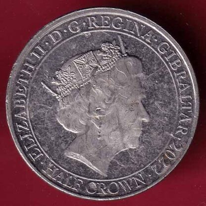 ELIZABETH II GIBRATAR D.G. REGINA GIBRALTAR 2022 HALF CROWN THE RIGHT TO LIVE IN PEACE – FC1413 - Image 2