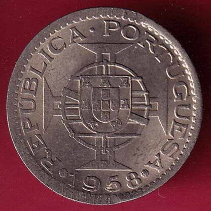 PORTUGUESE INDIA GOA 60 CENTAVOS 1958 COIN– FC1407 - Image 2