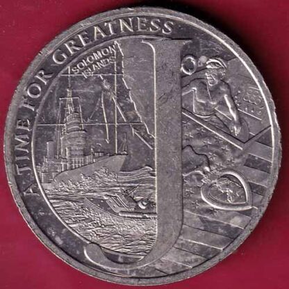 a time for greatness elizabeth ii solomon island 2021 half dollar- FC1453