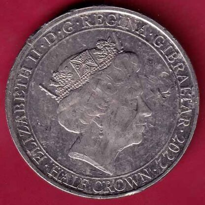the right ti live in peace elizabeth ii d.g. regina gibraltar 2022 half crown - FC1471 - Image 2