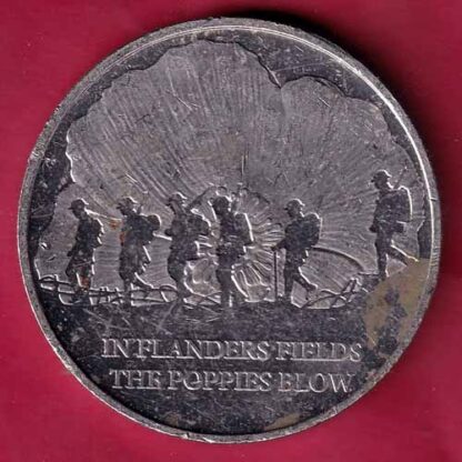ELIZABETH II DEI-GRA REGINA. GIBRALTAR 2021 ONE CROWN IN FLANDERS FIELDS THE POPPIES BLOW - FC1530