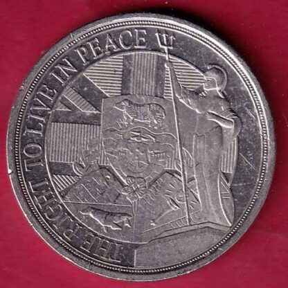 the right ti live in peace elizabeth ii d.g. regina gibraltar 2022 half crown – FC1562 - Image 2