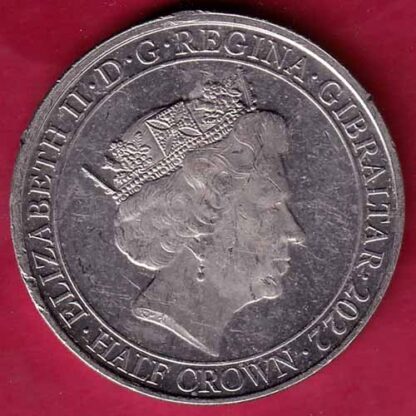the right ti live in peace elizabeth ii d.g. regina gibraltar 2022 half crown – FC1562