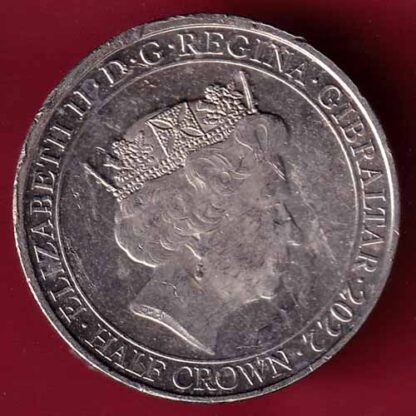 the right ti live in peace elizabeth ii d.g. regina gibraltar 2022 half crown– FC1588 - Image 2